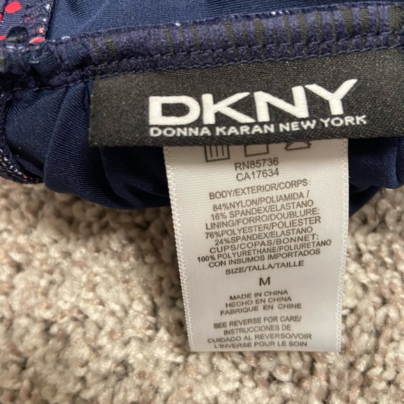 EUC DKNY Red & Navy Polka Dot Tankini (worn twice) - Picture 2 of 4